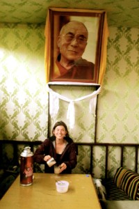 Another time I practiced my montessori skills under a picture of him.